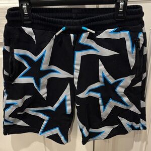 Stella McCartney Black Shorts with Blue and White Stars